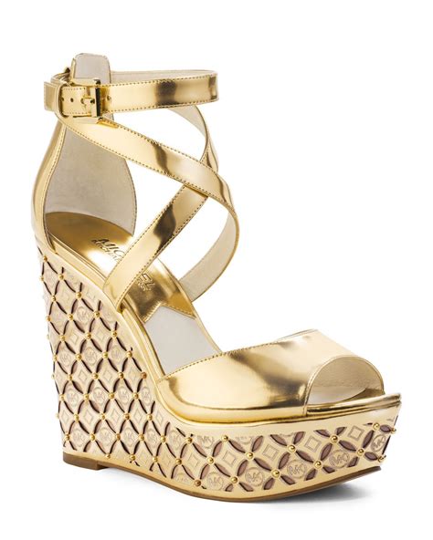 michael kors wedges sale|michael kors wedges gold.